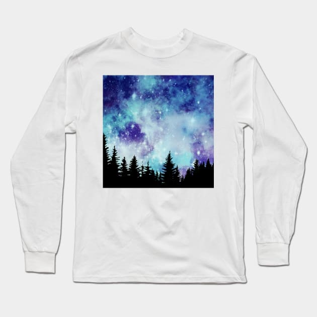 Galaxy Long Sleeve T-Shirt by Morishasha